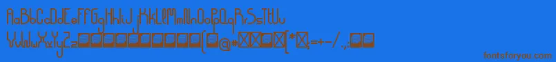 DemocrazyBold Font – Brown Fonts on Blue Background