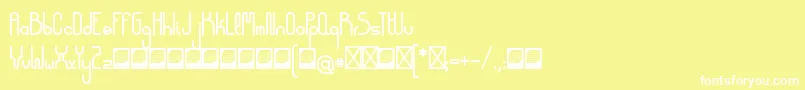 DemocrazyBold Font – White Fonts on Yellow Background
