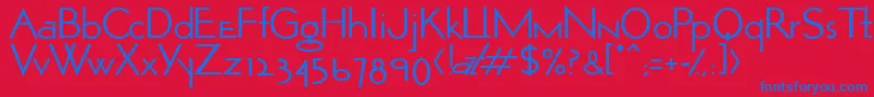 Ft7Normal Font – Blue Fonts on Red Background
