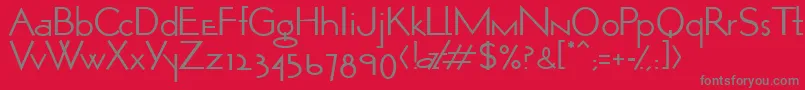 Ft7Normal Font – Gray Fonts on Red Background