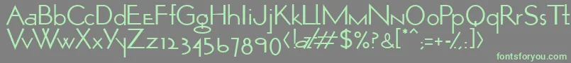 Ft7Normal Font – Green Fonts on Gray Background