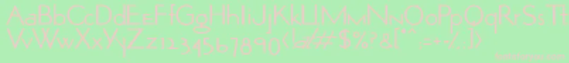 フォントFt7Normal – 緑の背景にピンクのフォント