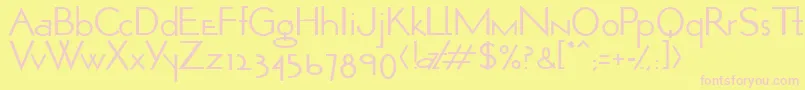 Ft7Normal Font – Pink Fonts on Yellow Background