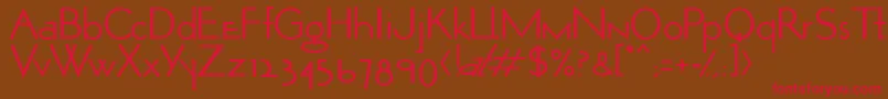 Ft7Normal Font – Red Fonts on Brown Background
