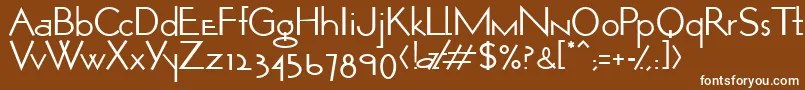 Шрифт Ft7Normal – белые шрифты на коричневом фоне