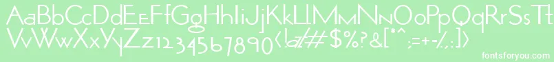 Ft7Normal Font – White Fonts on Green Background