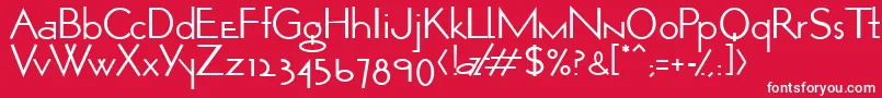 Czcionka Ft7Normal – białe czcionki na czerwonym tle