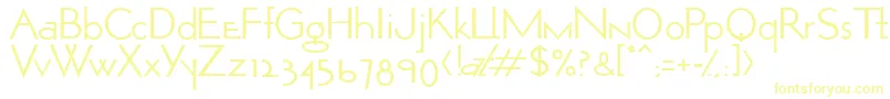 Ft7Normal Font – Yellow Fonts on White Background