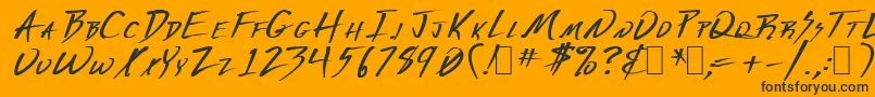 More about Deranged1 Font Deranged1 Font – Black Fonts on Orange Background