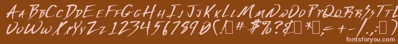 More about Deranged1 Font Deranged1 Font – Pink Fonts on Brown Background