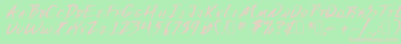 Deranged1 Font – Pink Fonts on Green Background