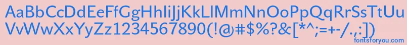 JohnsansTextPro Font – Blue Fonts on Pink Background