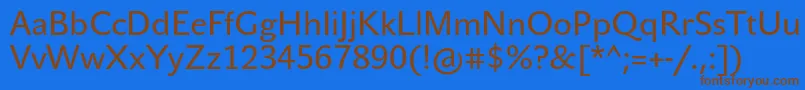 JohnsansTextPro Font – Brown Fonts on Blue Background