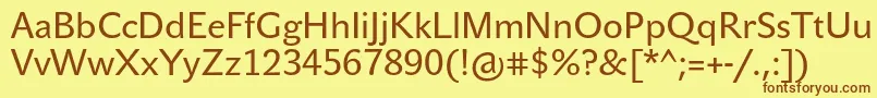 JohnsansTextPro Font – Brown Fonts on Yellow Background