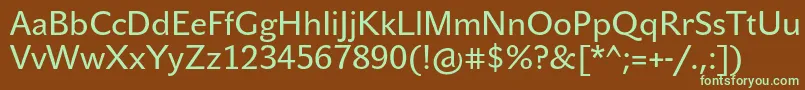 JohnsansTextPro Font – Green Fonts on Brown Background