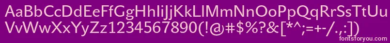 JohnsansTextPro Font – Pink Fonts on Purple Background