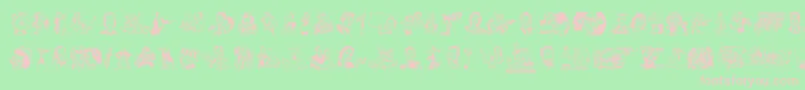 Fonte VintageMixedVol1 – fontes rosa em um fundo verde
