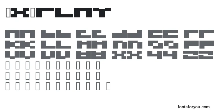 Schriftart 3x3Flat – Alphabet, Zahlen, spezielle Symbole
