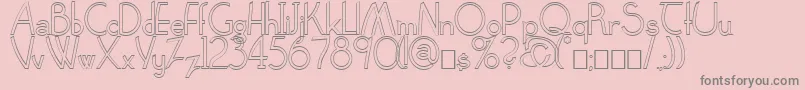 ClarittyOutline Font – Gray Fonts on Pink Background