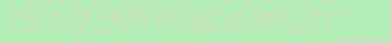 ClarittyOutline Font – Pink Fonts on Green Background