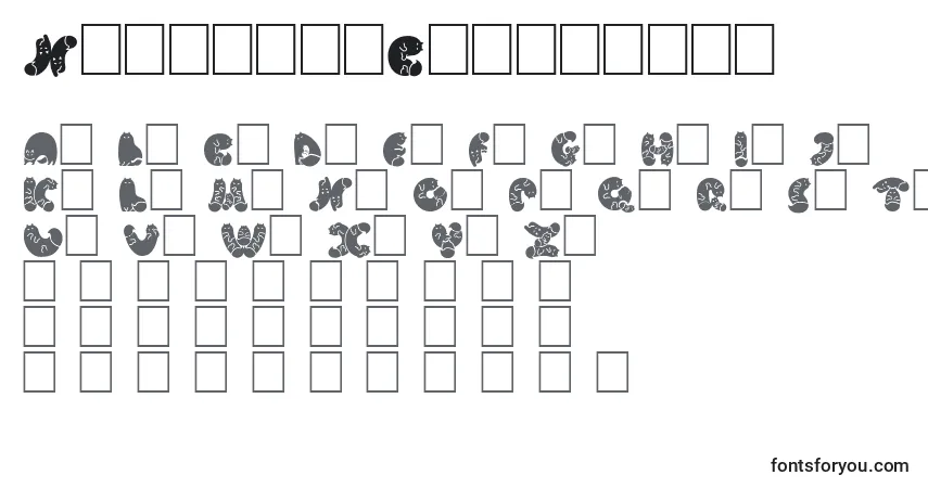 Schriftart NohofontCatsblack – Alphabet, Zahlen, spezielle Symbole