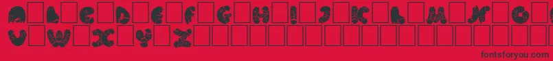 NohofontCatsblack Font – Black Fonts on Red Background