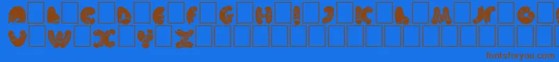 NohofontCatsblack Font – Brown Fonts on Blue Background