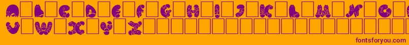 NohofontCatsblack Font – Purple Fonts on Orange Background