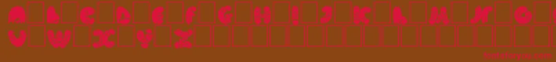 NohofontCatsblack Font – Red Fonts on Brown Background