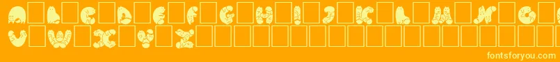 NohofontCatsblack Font – Yellow Fonts on Orange Background