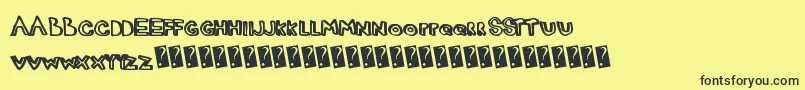 Шрифт Justmarker – чёрные шрифты на жёлтом фоне