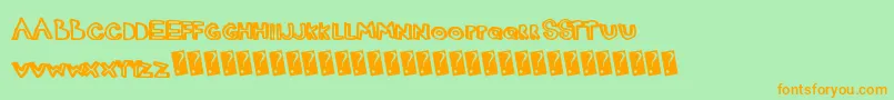 Justmarker Font – Orange Fonts on Green Background