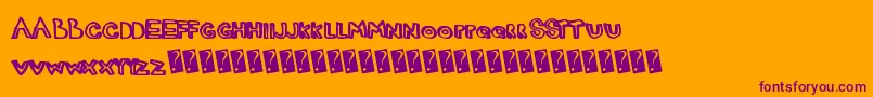 Justmarker Font – Purple Fonts on Orange Background