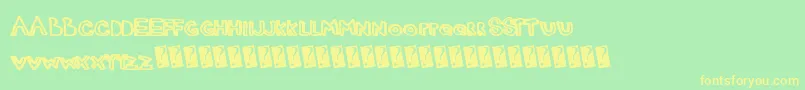 Шрифт Justmarker – жёлтые шрифты на зелёном фоне
