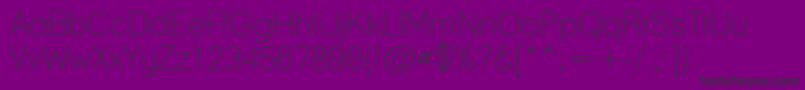 LaneNarrow Font – Black Fonts on Purple Background