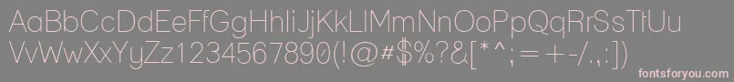 LaneNarrow Font – Pink Fonts on Gray Background