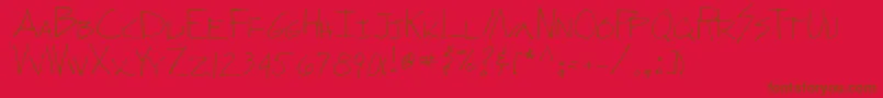 WunderaRegular Font – Brown Fonts on Red Background