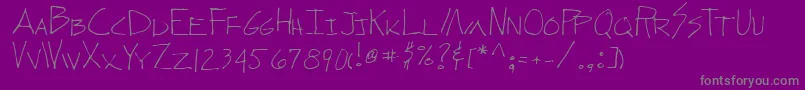 WunderaRegular Font – Gray Fonts on Purple Background