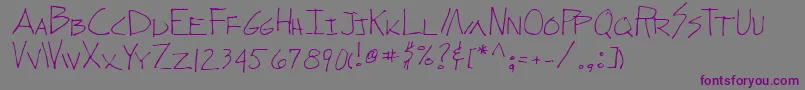 Шрифт WunderaRegular – фиолетовые шрифты на сером фоне