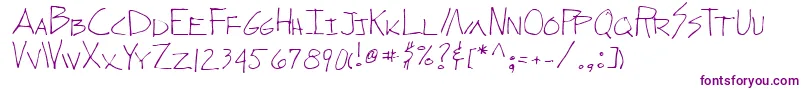 Шрифт WunderaRegular – фиолетовые шрифты на белом фоне