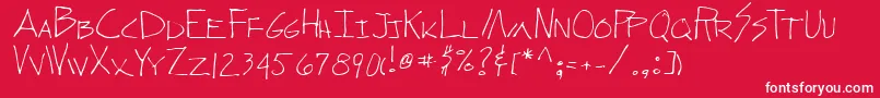 WunderaRegular Font – White Fonts on Red Background