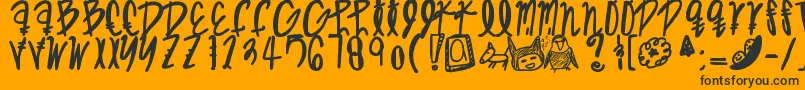 Moonpie Font – Black Fonts on Orange Background