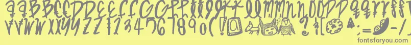 Moonpie Font – Gray Fonts on Yellow Background