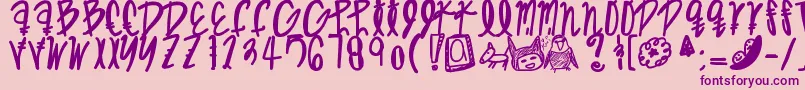 Moonpie Font – Purple Fonts on Pink Background