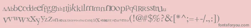 3Grammes5 Font – Gray Fonts on Pink Background