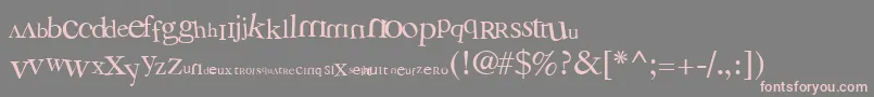3Grammes5 Font – Pink Fonts on Gray Background