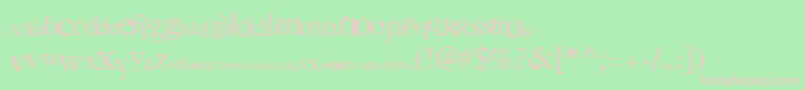 3Grammes5 Font – Pink Fonts on Green Background