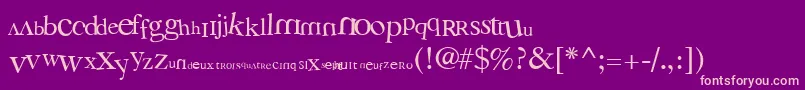 3Grammes5 Font – Pink Fonts on Purple Background
