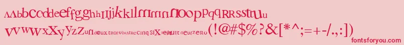 3Grammes5 Font – Red Fonts on Pink Background