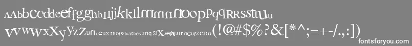 3Grammes5 Font – White Fonts on Gray Background
